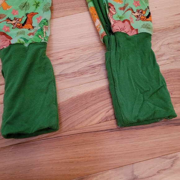SHOWSTOPPERS DINOSAUR ONE PIECE ZIP LONG SLEEVE BAMBOO ROMPER SIZE 4T - Picture 5 of 10